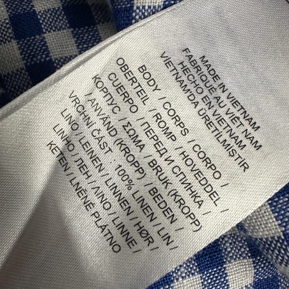 Lauren Ralph Lauren Shirt Mens Sz L Blue Plaid Linen Button Up Black Label - Picture 7 of 9